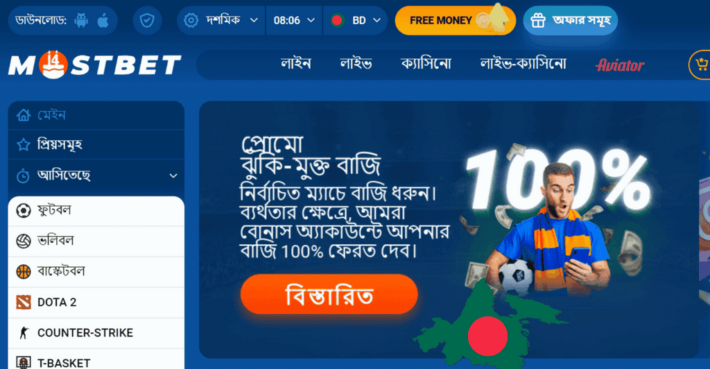 Виды поощрений на Mostbet